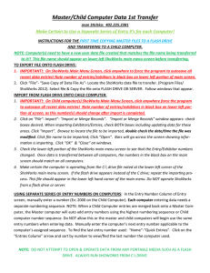 Using a Master and Child Computer Instructions  - Nebraska 4-H