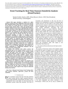 Event Tracking for Real-Time Unaware Sensitivity Analysis