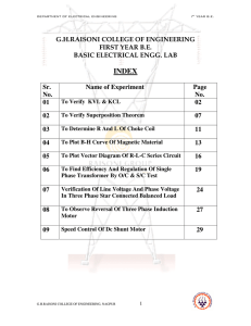 BEE MANUAL - GH Raisoni College Of Engineering Nagpur