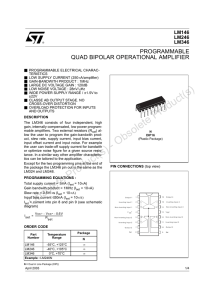 PROGRAMMABLE QUAD BIPOLAR OPERATIONAL AMPLIFIERS
