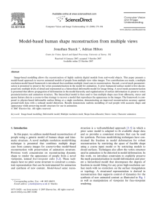 Model-based human shape reconstruction from multiple views