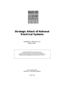 Strategic Attack of National Electrical System