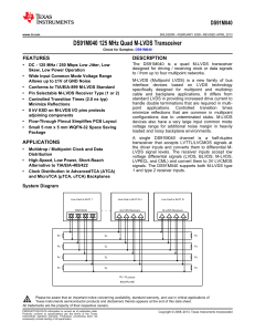 DS91M040 125 MHz Quad M-LVDS Transceiver (Rev. M)