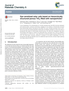 Dye-sensitized solar cells based on hierarchically structured porous