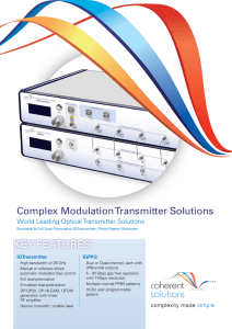 Complex Modulation Transmitter Solutions