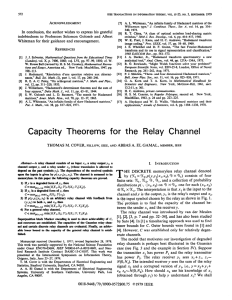 Capacity Theorems for the Relay Channel