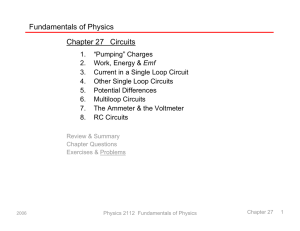 Fundamentals of Physics Chapter 27 Circuits
