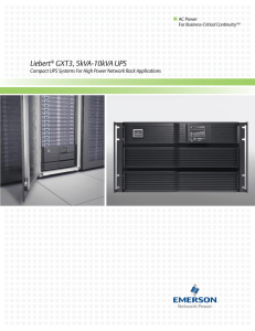 Liebert GXT3™ On-Line UPS, 5-10kVA