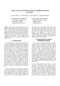 USING ACTIVE POWER FILTERS TO IMPROVE POWER QUALITY