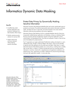 Informatica Dynamic Data Masking