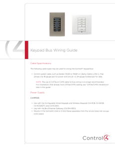 Keypad Bus Wiring Guide
