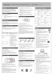 Battery Backup with Surge Protection User Manual