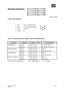 Operating manual for LP transducer with CAN bus interface