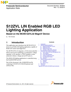 AN4842, S12ZVL LIN Enabled RGB LED Lighting Application