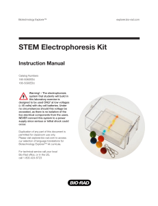STEM Electrophoresis Kit - Bio-Rad