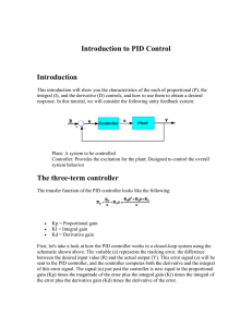 PDF Introduction to PID Control