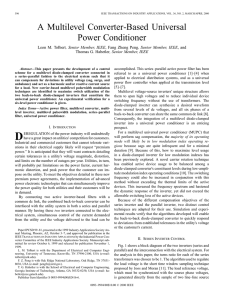 A Multilevel Converter-Based Universal Power Conditioner