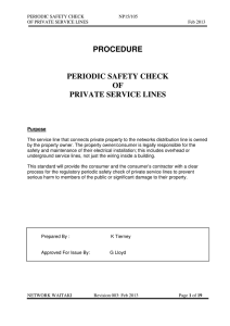Safety Checks and Maintenance of Private