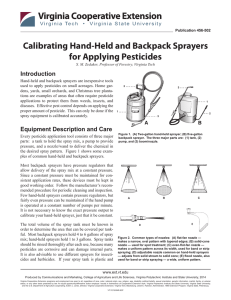 Calibrating Hand-Held and Backpack Sprayers for Applying Pesticides