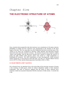 THE ELECTRONIC STRUCTURE OF ATOMS