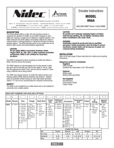 Encoder Instructions HS6A - Nidec