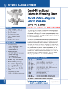 EDWARDS EWS-V7 Omni-Directional Warning Siren, 8 Horn, Dual