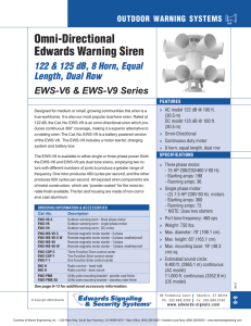 Omni-Directional Edwards Warning Siren