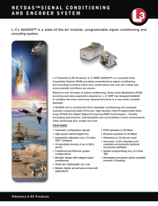 NETDAS™SIGNAL CONDITIONING AND ENCODER SYSTEM