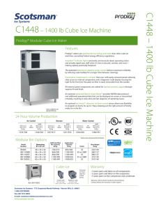 C 1448 – 1400 lb Cube Ice M achine