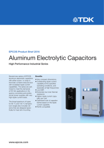 Product Brief Aluminum Electrolytic Capacitors