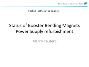 Status of Booster Bending Magnets Power Supply