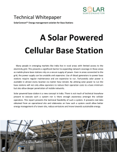 A Solar Powered Cellular Base Station