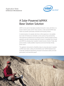 A Solar-Powered WiMAX Base Station Solution