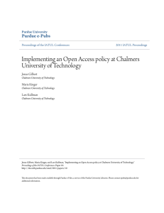 Implementing an Open Access policy at Chalmers University of