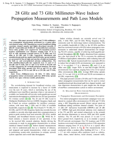 28 GHz and 73 GHz Millimeter-Wave Indoor Propagation