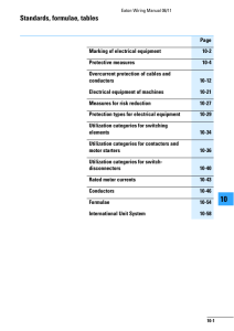 Standards, formulae, tables