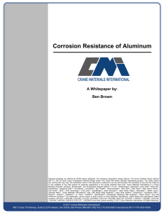 Corrosion Resistance of Aluminum