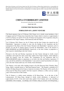 Connected Transaction - China Everbright Limited