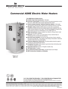 Commercial ASME Electric Water Heaters