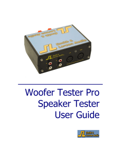 Woofer Tester Pro Speaker Tester User Guide