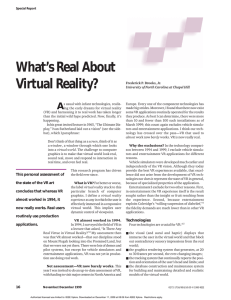 What`s Real About Virtual Reality?