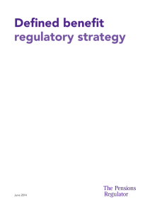 Defined benefit regulatory strategy
