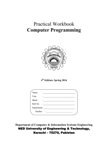 Practical Workbook Computer Programming