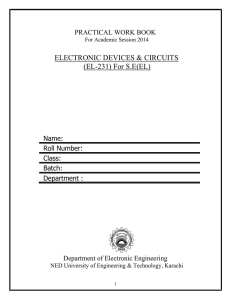 Electronic Devices and Circuits - NED University of Engineering and