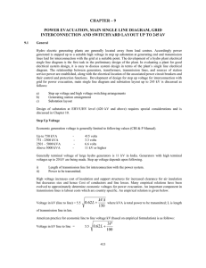 CHAPTER – 9 POWER EVACUATION, MAIN SINGLE LINE