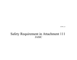 Safety Requirement in Attachment 111