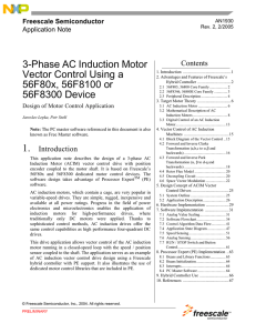 3-Phase AC Induction Motor Vector Control Using a 56F80x