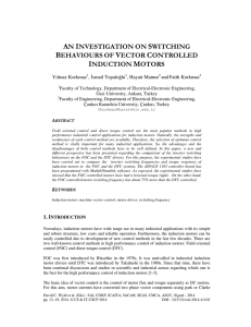 AN INVESTIGATION ON SWITCHING BEHAVIOURS OF VECTOR