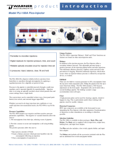 PLI-100A Data Sheet - Warner Instruments