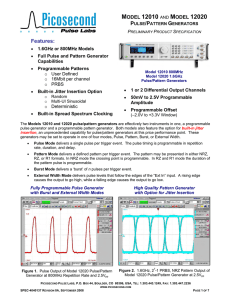 Picosecond 12010 and 12020 800/1600 MHz Single/Dual